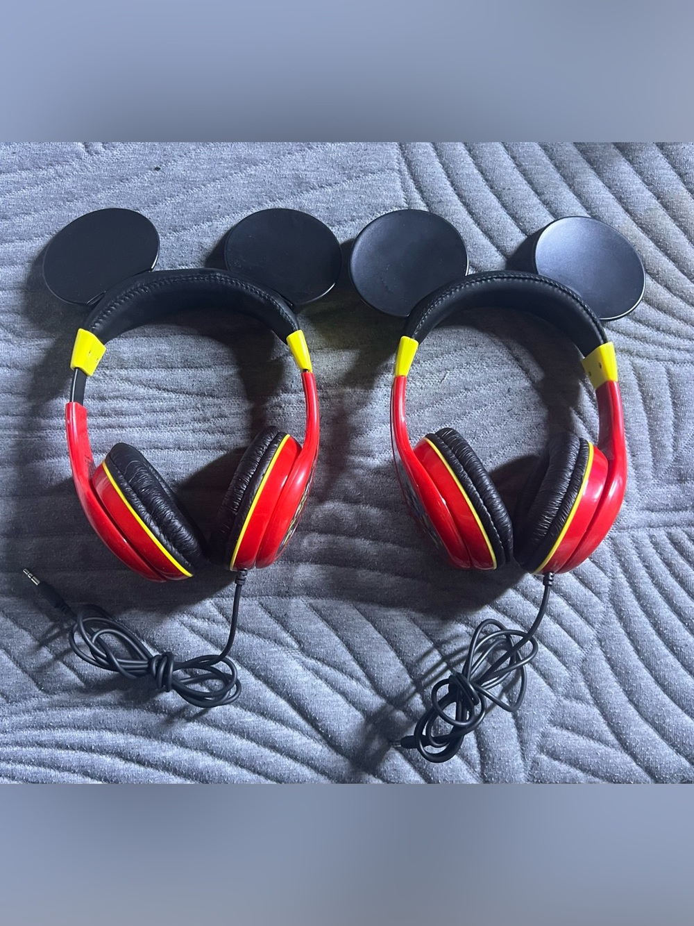 eKids Disney Junior Mickey Mouse Wired Over Ear Headphones 3.5 MM Jack Lot of 2